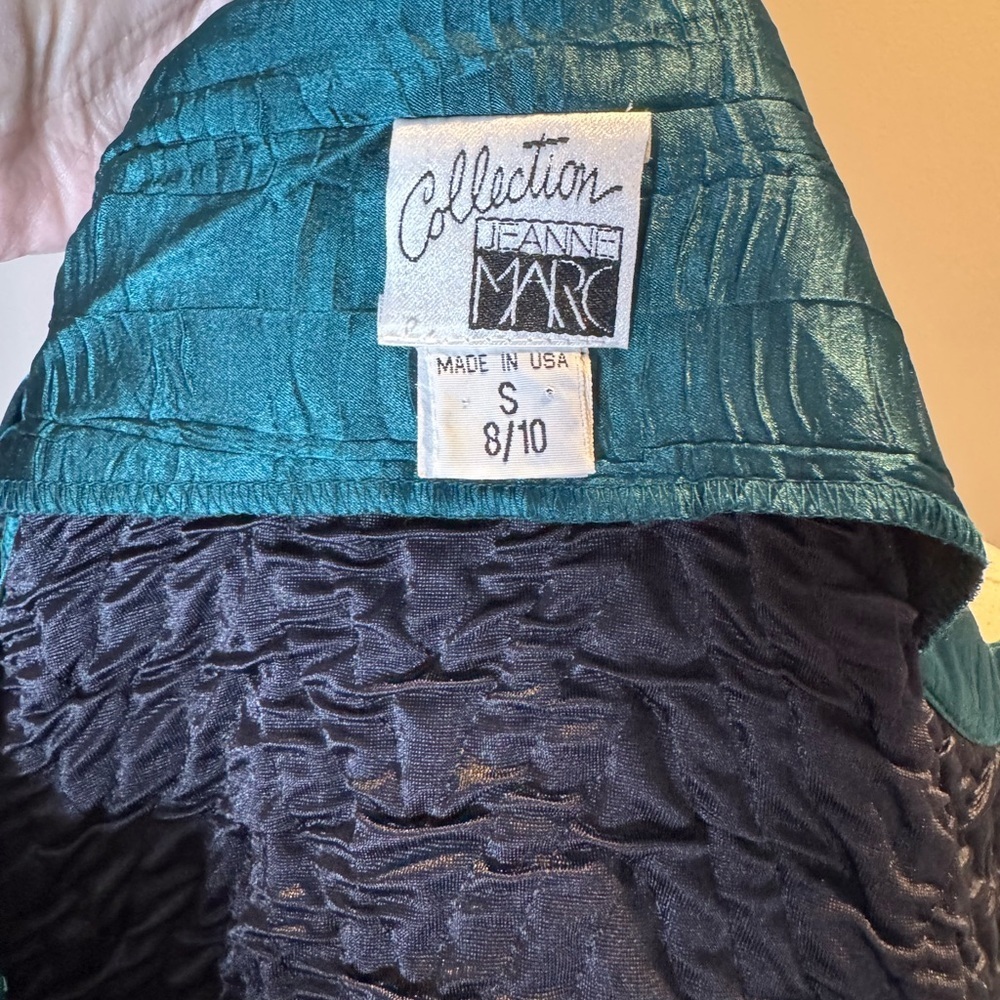Vintage Jeanne Marc Braided Texture, Teal & Purple Jacket Size Small - Picture 12 of 12